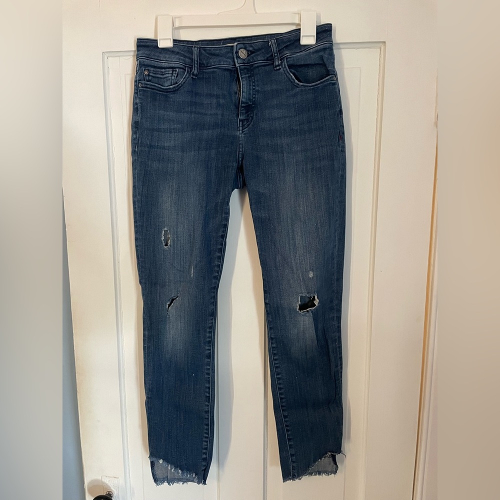 Warp + Weft distressed skinny jeans